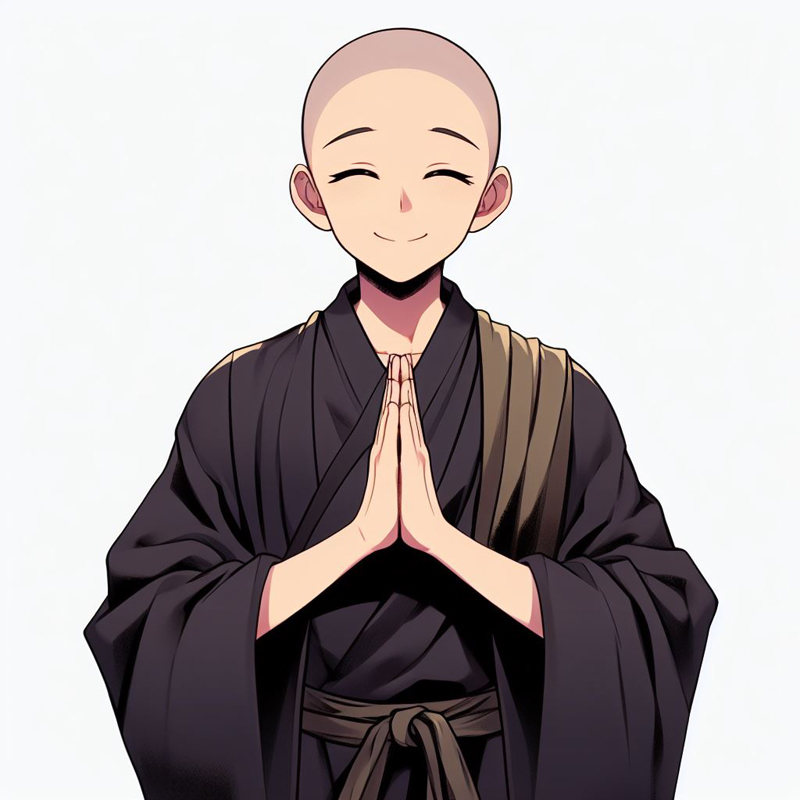 お坊さんの合掌姿